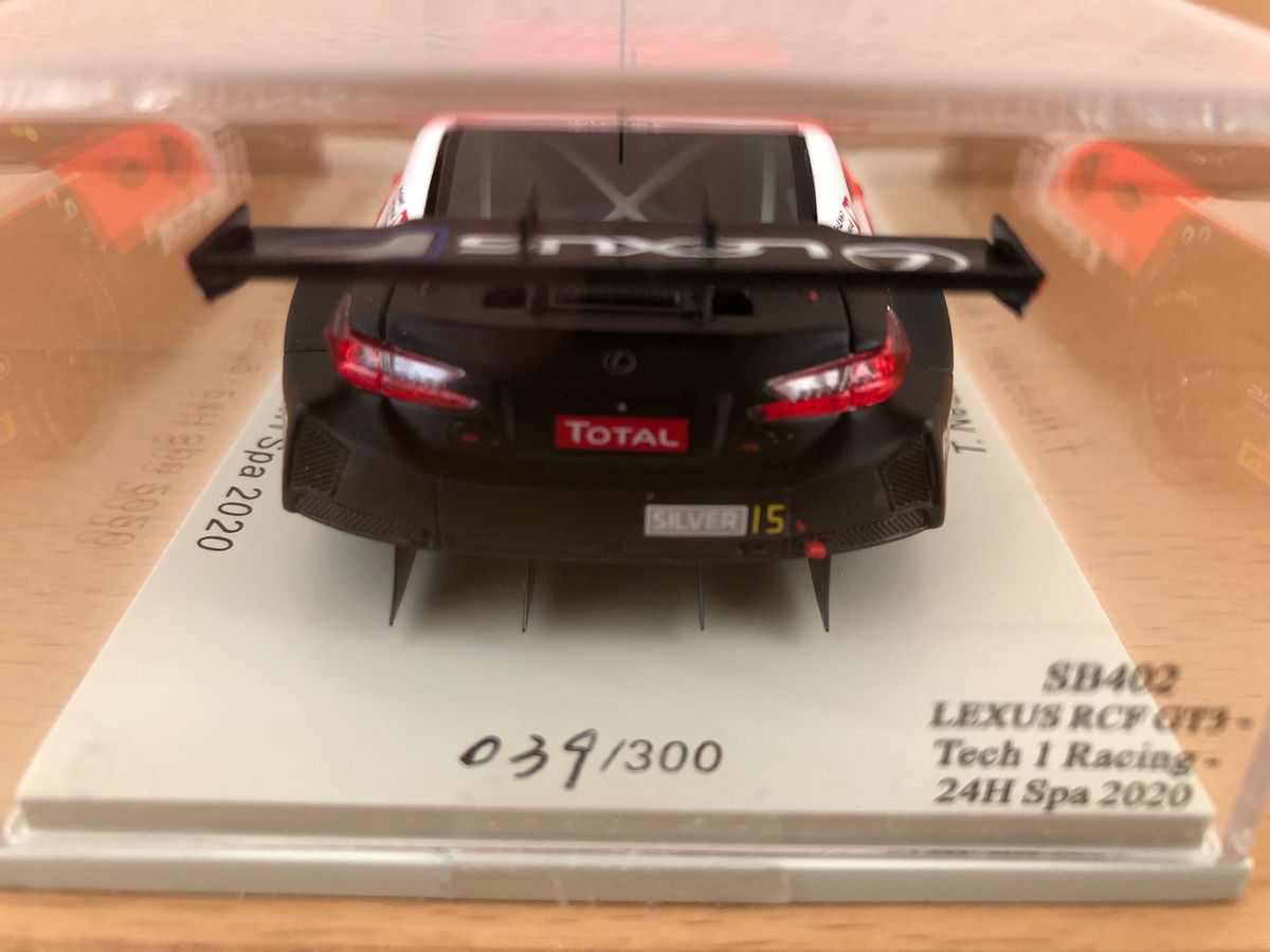 スパーク 1/43 レクサス RC F GT3 Tech 1 Racing 2020年スパ24時間レース