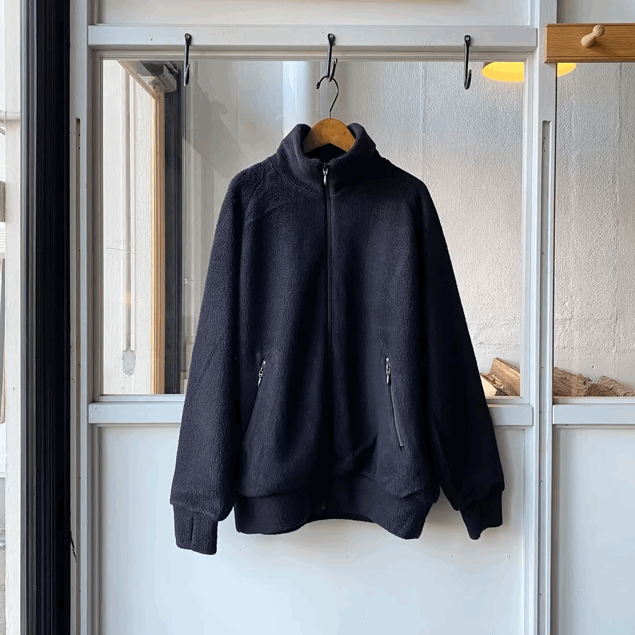 COMOLI (コモリ) ウールフリース ジップアップジャケット
