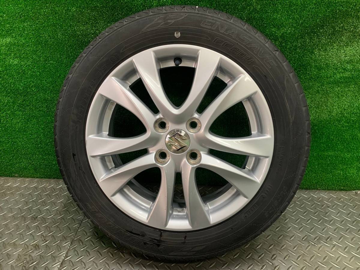 165/65R15 DUNLOP ENASAVE EC204 ダンロップ 2021年製 ラジアルタイヤ 夏 4本 アルミセット スズキ純正 15×5J PCD100 4穴 45_画像9