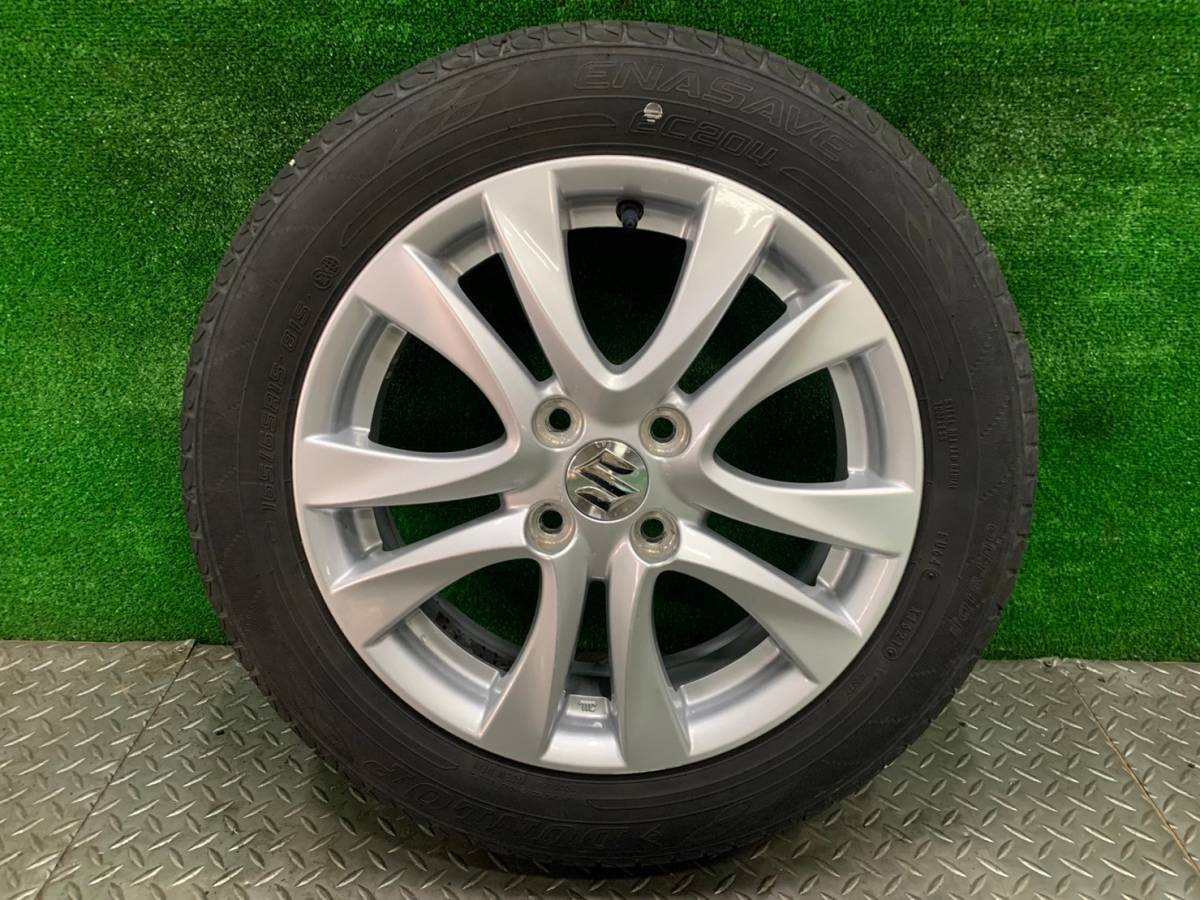 165/65R15 DUNLOP ENASAVE EC204 ダンロップ 2021年製 ラジアルタイヤ 夏 4本 アルミセット スズキ純正 15×5J PCD100 4穴 45_画像7