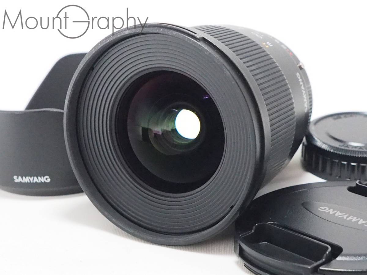 ★極上美品★ SAMYANG サムヤン 20mm F1.8 ED AS UMC ★完動品★同梱可 前後キャップ、フード付 ペンタックスKマウント(AF) #i4587