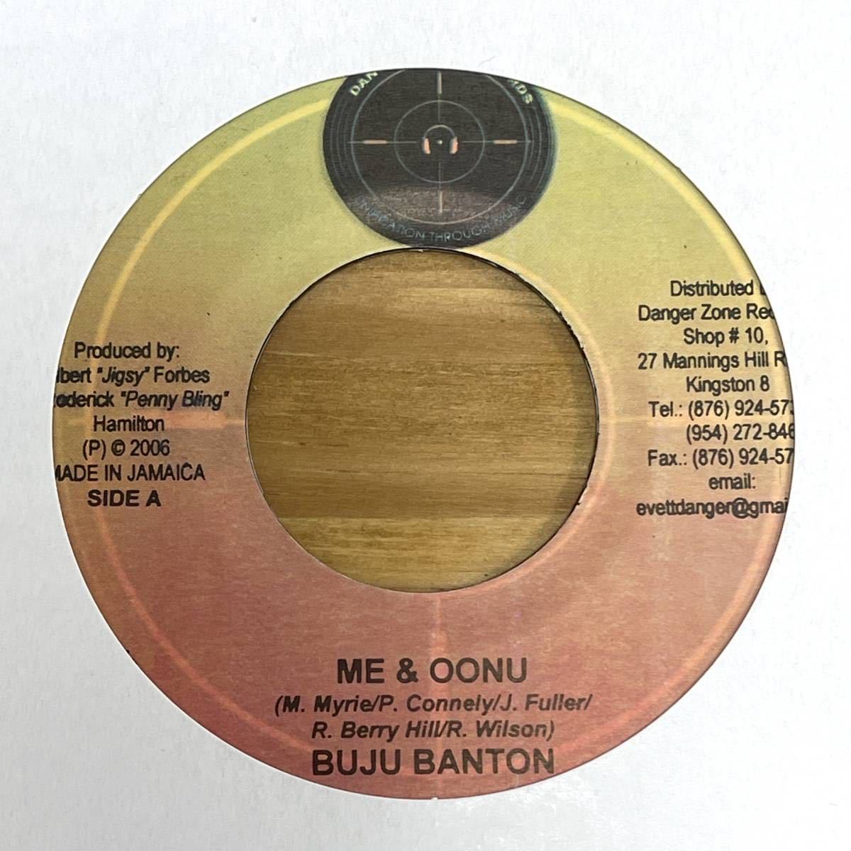 Buju Banton「ME & OONU」'06年 大ヒット Wipe Out Riddim!!! 【7inchレコード】【美中古】_画像1