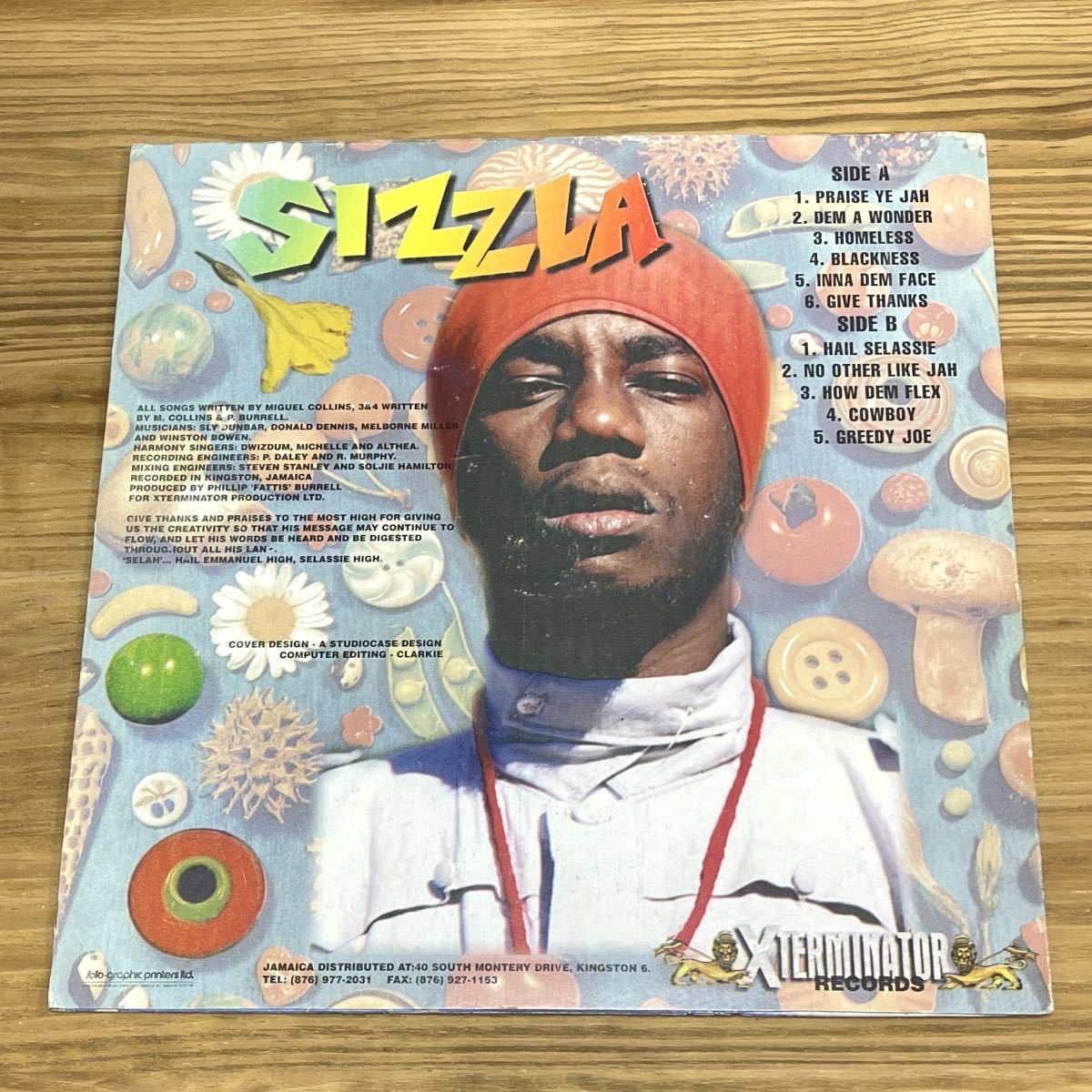 【LPレコード】SIZZLA「Praise Ye Jah」'97年 大ヒットアルバム!! Xterminator名盤!!!【美中古】_画像2