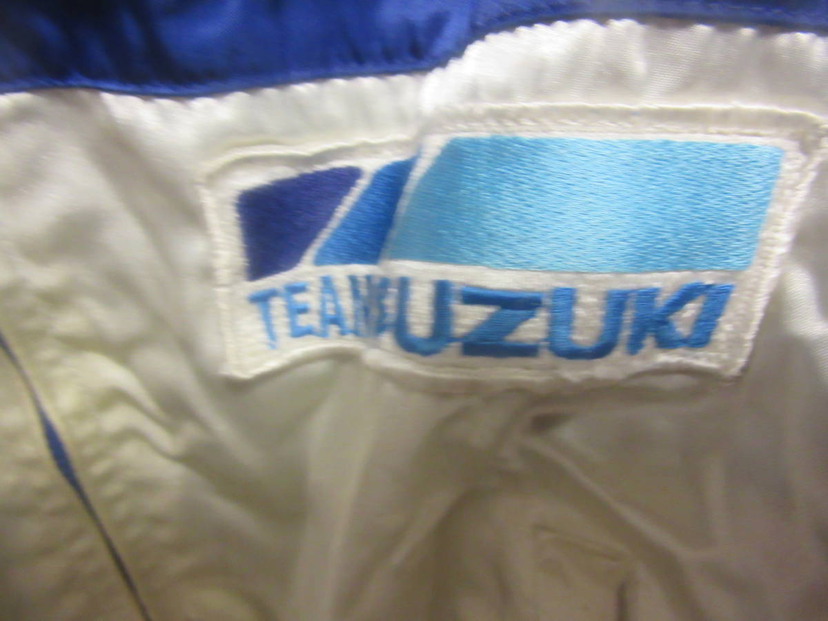 チームスズキ リバーシブルジャンパー Lサイズ ジャケット ブルゾン TEAM SUZUKI　肩53×身幅65㎝×着丈63ｃｍ　ワッペン、刺、_画像2