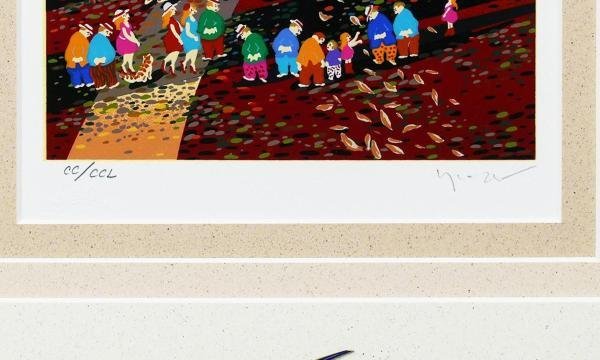 【真作】【WISH】ヒロ・ヤマガタ「ピアノコンサート」シルクスクリーン 直筆サイン 　　〇ファンタジー世界巨匠 #23103361_画像6