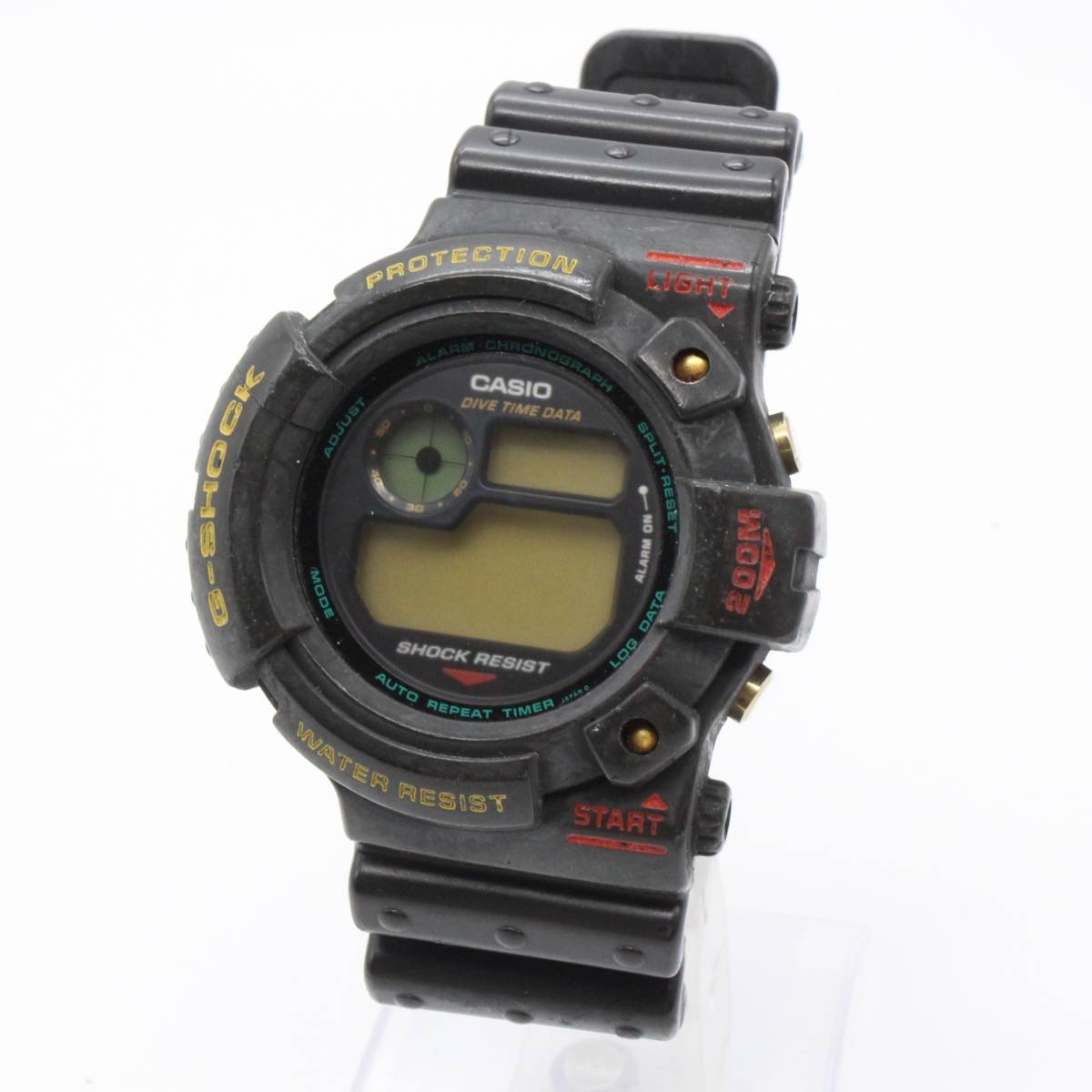 【CASIO カシオ】G-SHOCK ジーショック DW-6300 初代フロッグマン QZ メンズ 腕時計 ブラック系 希少_画像1