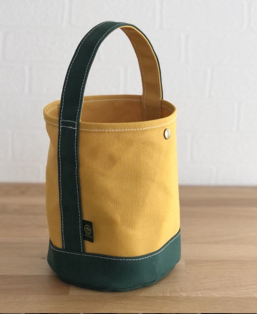 ★新品★バケツ型　 bucket bag mustard × green バッグ_画像1