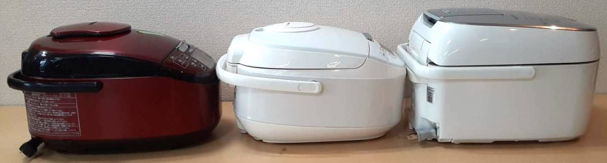 【LL86】ジャンク RZ-TS103M 日立 BCS-550(W) 山善 SR-WSX106S Panasonic 炊飯器 炊飯ジャー 3個 まとめ売り_画像3