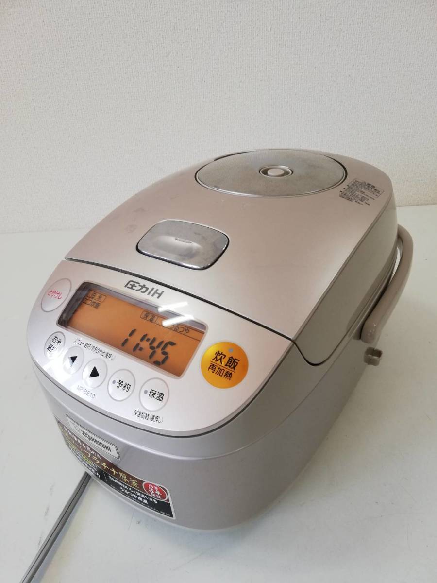 【LO89J】NP-BE10 ZOJIRUSHI 象印 圧力 IH 炊飯器 炊飯ジャー 2015年製 通電確認済み 動作品_画像1