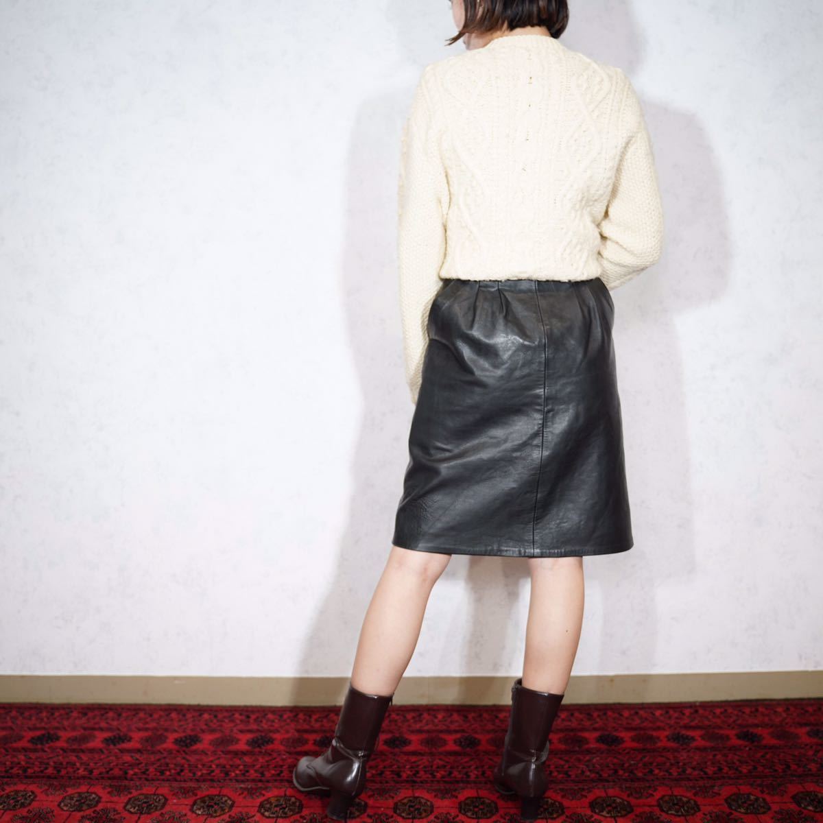 EU VINTAGE LEATHER TIGHT SKIRT/ヨーロッパ古着レザータイト EU VINTAGE LEATHER TIGHT SKIRT/ヨーロッパ古着レザータイト
