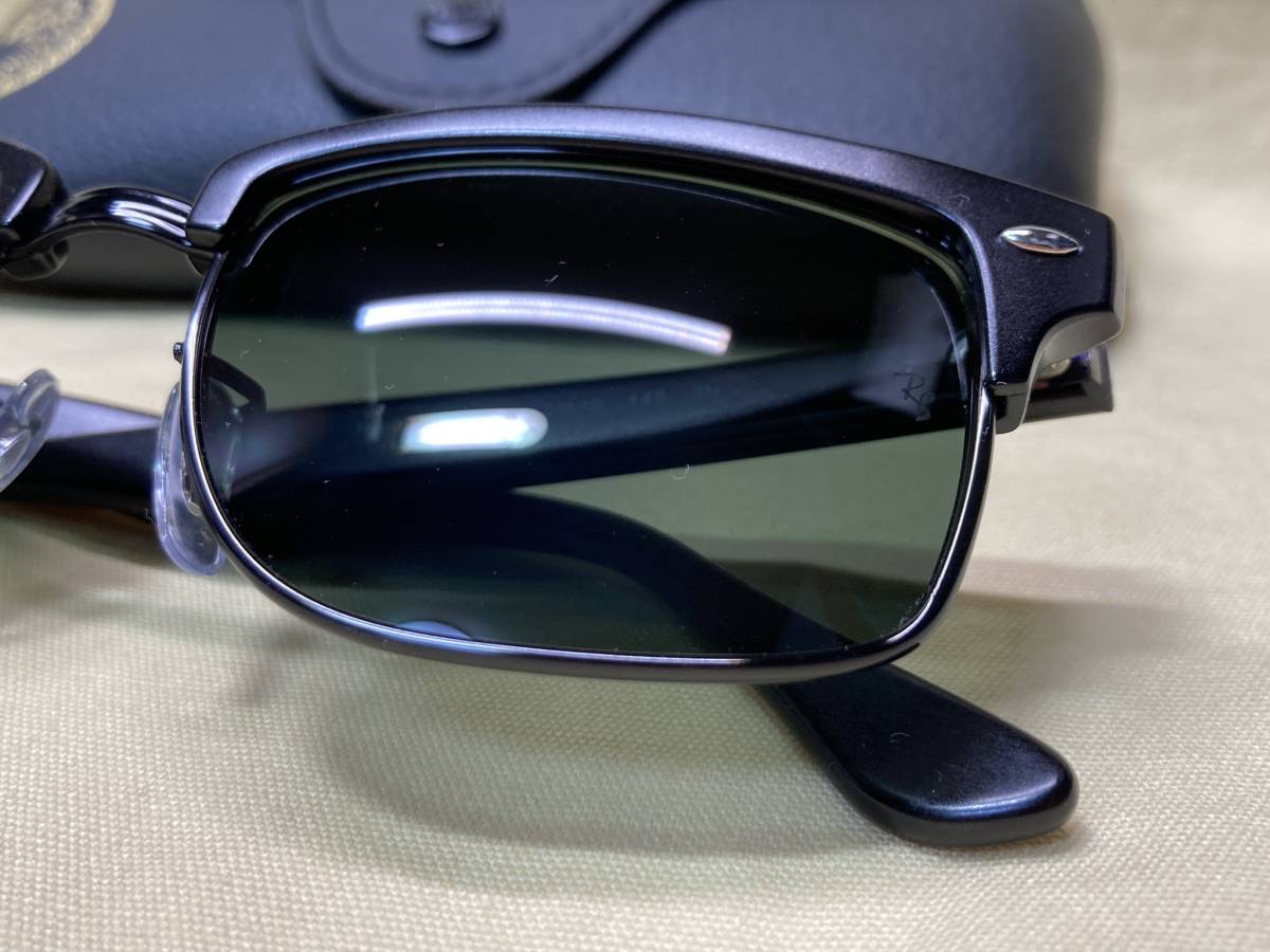 【良品】Ray-Ban　正規品　サングラス　RB4190　マットブラック×グリーン_左レンズを撮影したものです。