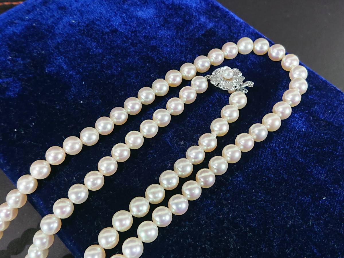 管NA1101】10000円～ 美品 本真珠 パール ロングネックレス Pearl