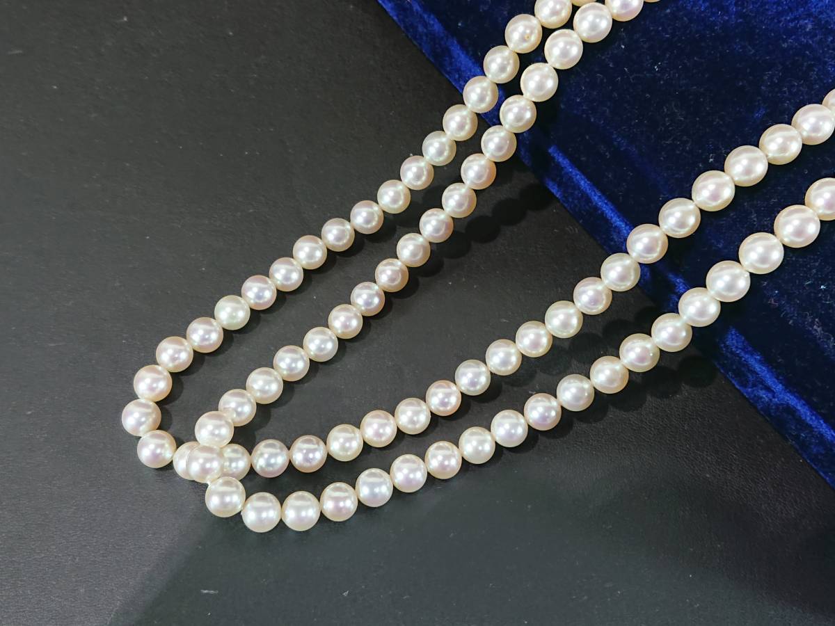 管NA1101】10000円～ 美品 本真珠 パール ロングネックレス Pearl