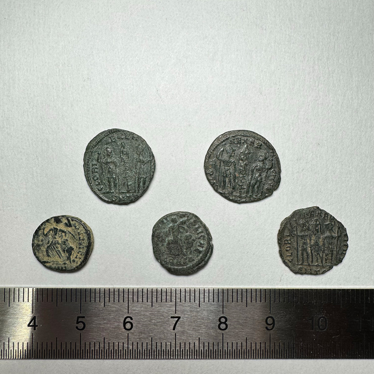 【古代ローマコイン】AE4フォリス クリーニング済 ブロンズコイン 銅貨 フォリス 5枚まとめてロット(ZiEriMSDD4)_画像2