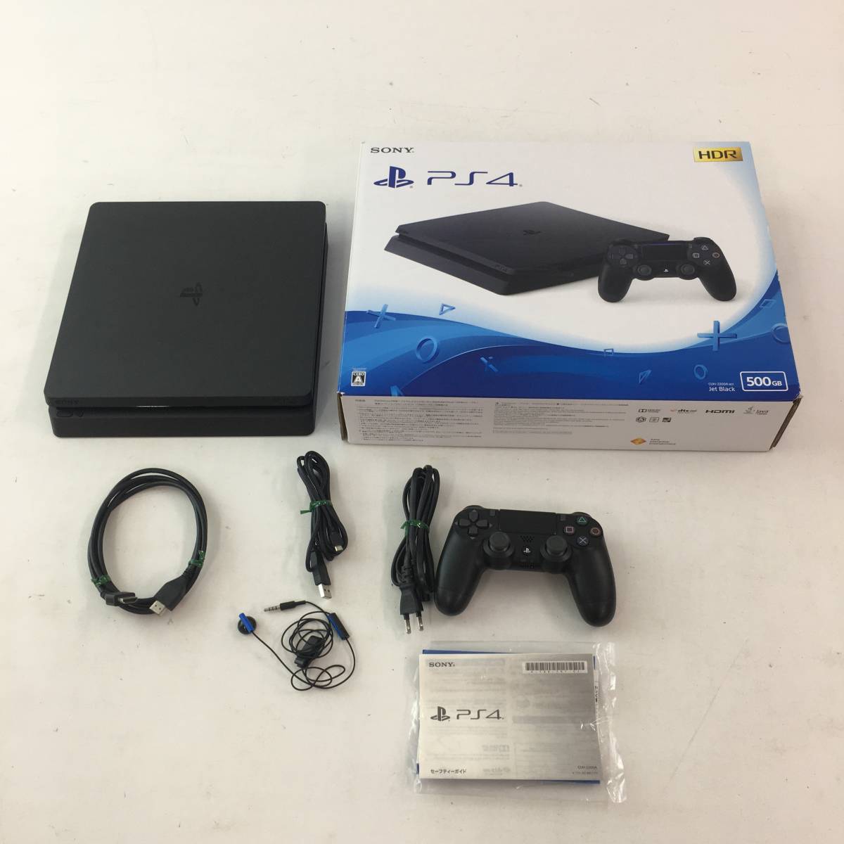 １円～】Sony PlayStation4(CUH-2200A) Jet Black 500GB 本体【中古品