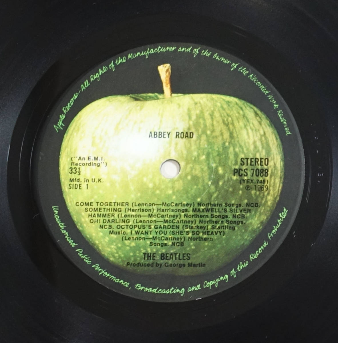 UK Original 初回 APPLE PCS 7088 ABBEY ROAD / The Beatles MAT:2/1+No Her Majesty_画像4