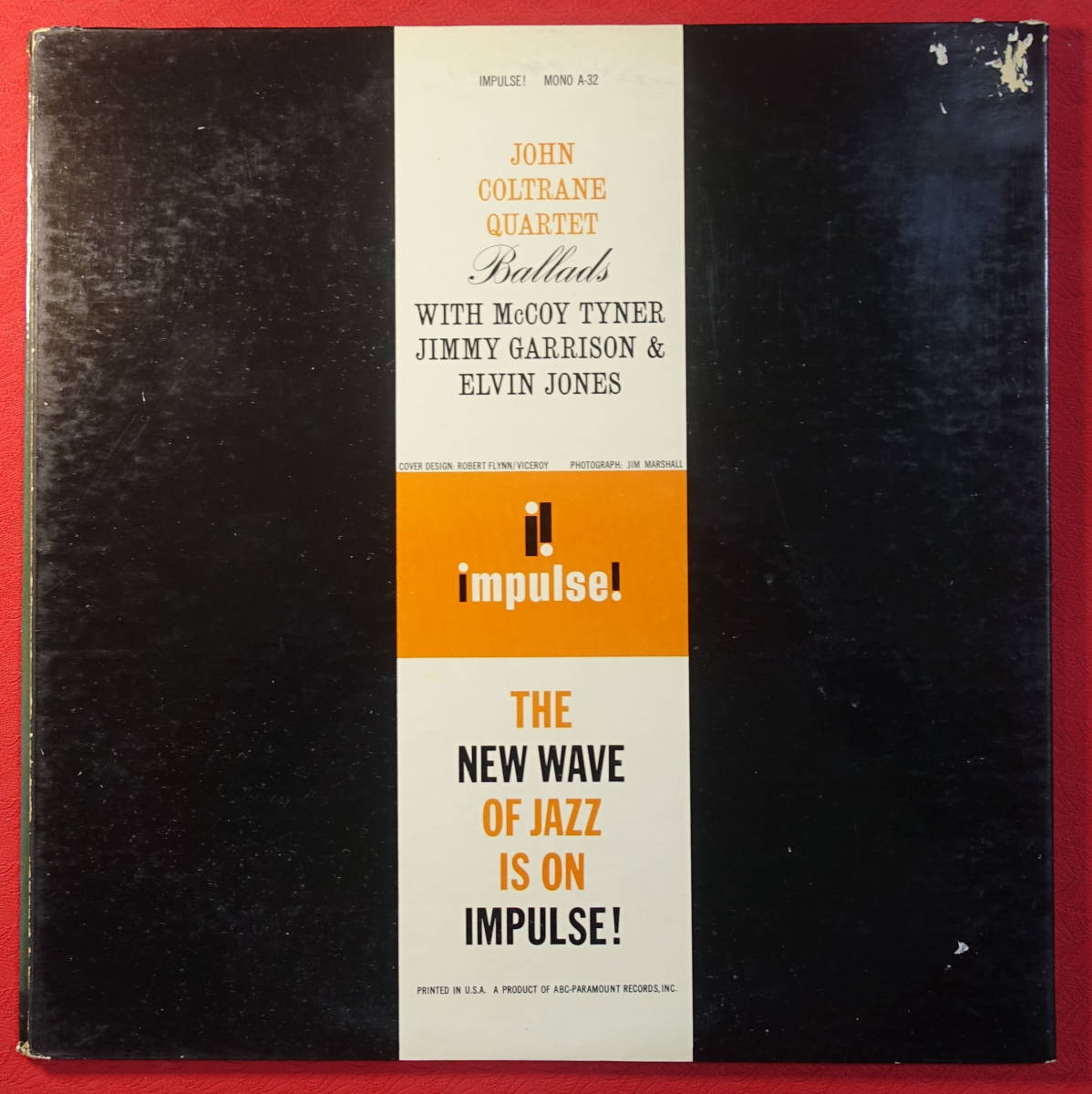 US IMPULSE MONO A-32 オリジナル BALLADS / John Coltrane Quartet AM-PAR/Van Gelder刻印_画像2