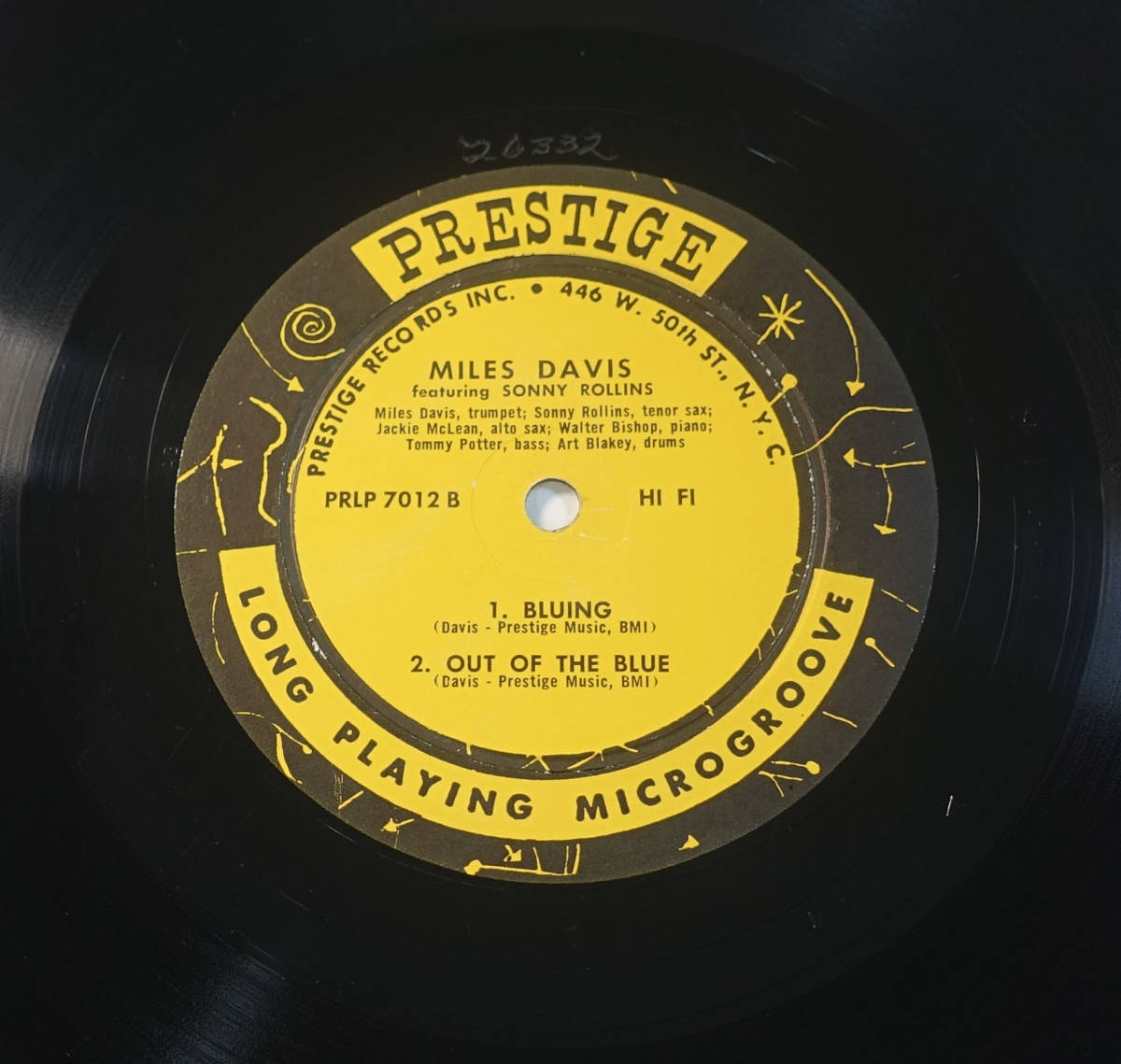 極美! US Prestige PRLP 7012 オリジナル DIG / Miles Davis NYC/DG/RVG/Flat Edge_画像5