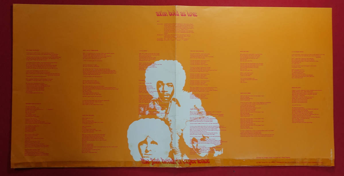 UK Original 初回 TRACK 612003 AXIS: BOLD AS LOVE / The Jimi Hendrix MAT: A1/B1+Poster_画像5