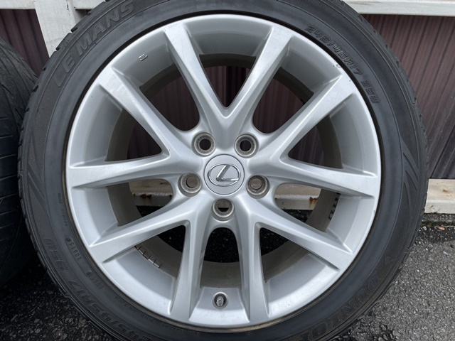 LEXUS レクサス GSE20 GSE21 IS250 IS350 後期 純正 (F)225/45R17 (R)245/45R17 5H PCD114.3 ダンロップ ルマン 中古品_画像4