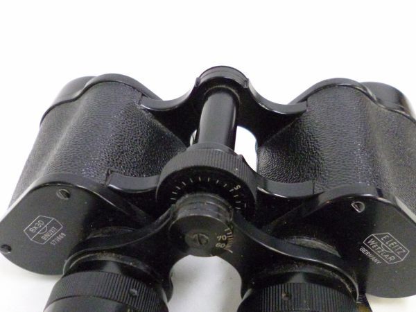 K144-S3-12638 E.LEITZ WETZLAR 8×30 BINUXIT 双眼鏡 ドイツ製 ヴィンテージ 当時物 レザーケース付き 現状品①_画像4