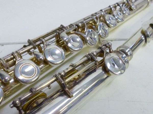 K166-S3-12677 YAMAHA ヤマハ YFL311 SILVER 銀製 フルート ハードケース付 現状品①_画像3