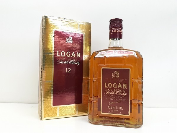 L254-N34-721 未開栓 LOGAN ローガン DELUXE スコッチ ウイスキー 1000ml 40％ 箱あり 現状品③_画像1