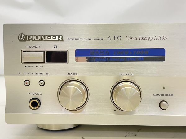 L070-S3-12849 PIONEER パイオニア A-D3 プリメインアンプ Direct Energy MOS STEREO AMPLIFIER オーディオ機器 現状品②_画像3