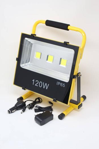 【在庫処分/特価】充電式LED作業灯 120W 8.4V COB 防水 ワークランプ コードレス 投光器 10800lm 照明 屋外 アウトドア キャンプ 釣り 防災_画像1