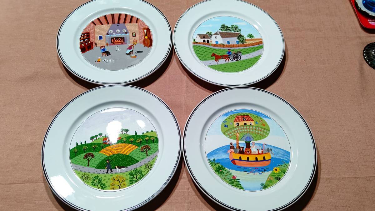  Villeroy & Boch Design Naifnai-f plate 27cm. тарелка 4 вид 4 шт. комплект 