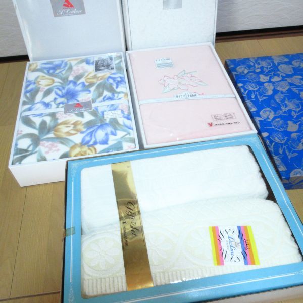  new goods unused boxed futon / bedding set bonnet ru* Mitsubishi Rayon ma year sheet made in Japan #ANDLE COUTHURE cotton blanket # towelket /ga box 