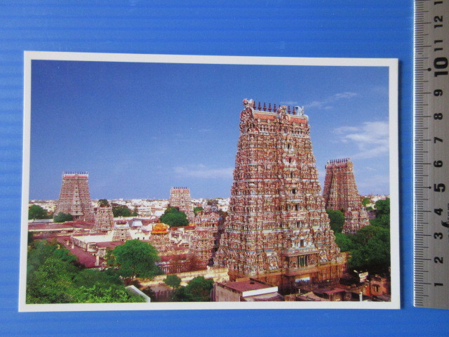 未使用・海外絵葉書・南インド・マドゥラィ・ミーナ―クシ寺院・9枚_画像4
