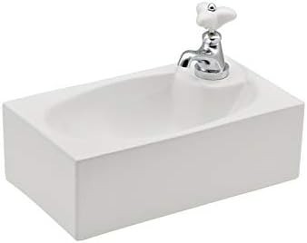 【送料無料】ガオナ(Gaona) これエエやん 壁掛手洗器 水栓セット (陶器製 ホワイト 洗面・手洗い用) GA-MA001