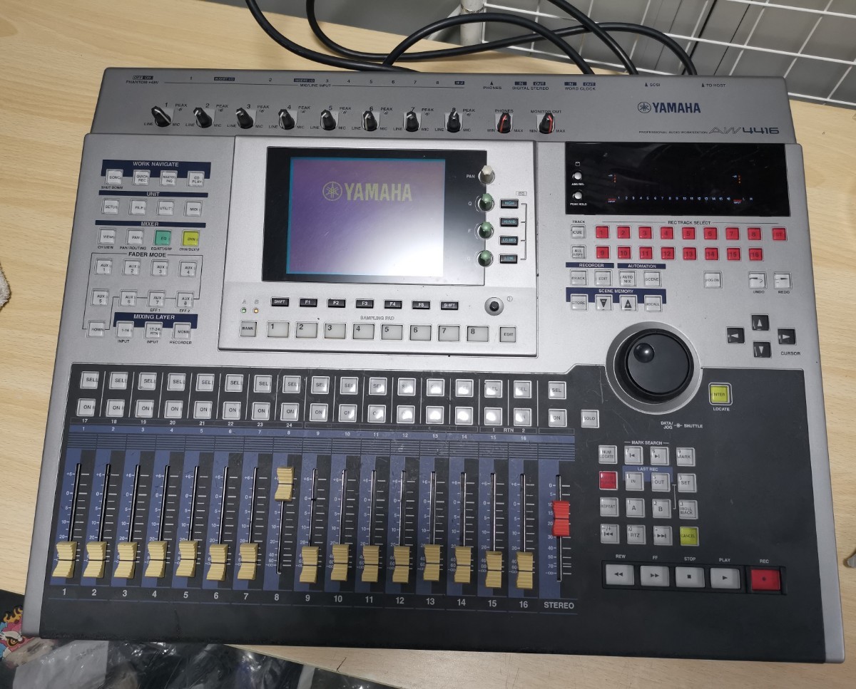 YAMAHA Yamaha AW-4416 audio workstation digital mixer ADP25H electrification only present condition sale 