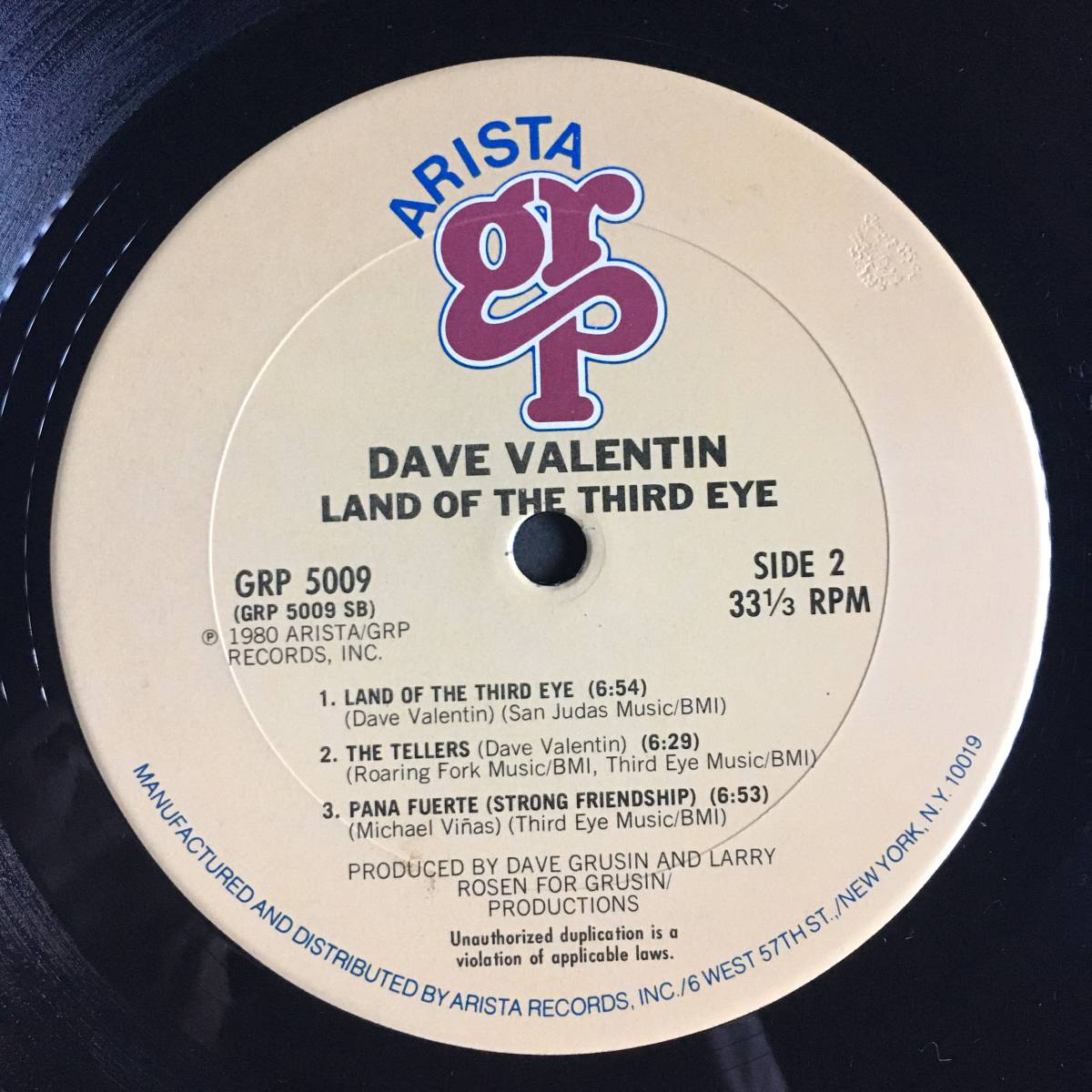 US オリジナル ● DAVE VALENTIN デイブ・バレンティン ● LAND OF THE THIRD EYE　DAVE GRUSIN　ブラジリアン・フュージョン_画像4
