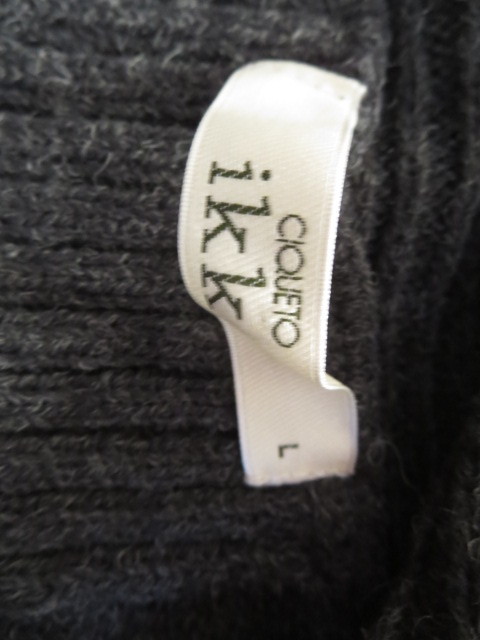 ◆ikka灰色軟針織上衣carade L尺寸    原文:◆ikka グレーやわらかいニットトッパーカーデLサイズ
