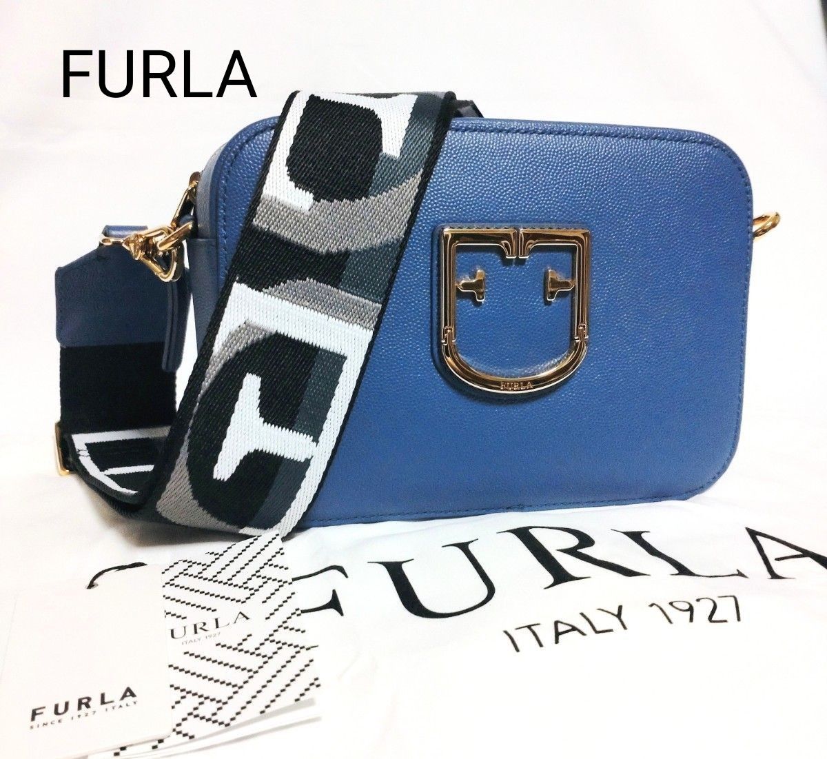 新品 FURLA フルラ ショルダーバッグ ミニクロスボディー ブルー 新品 FURLA フルラ ショルダーバッグ ミニクロスボディー ブルー