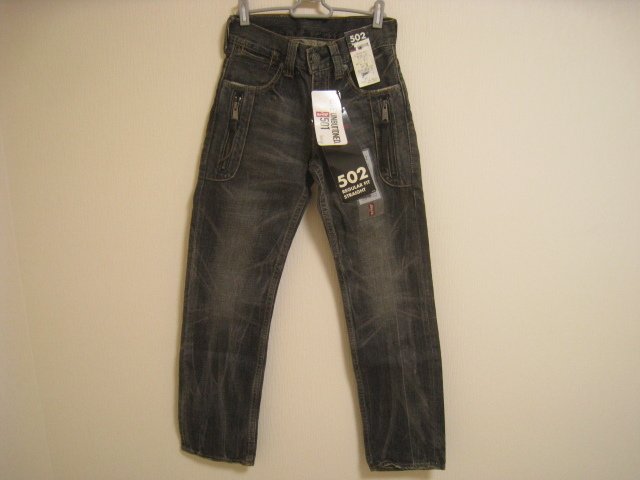 新品 定価15750円 2008年 Levi's 502 NE502-0011 Ne:Classic jeans リーバイス デニムパンツ ジーンズ 黒 ブラック サイズW28 L32