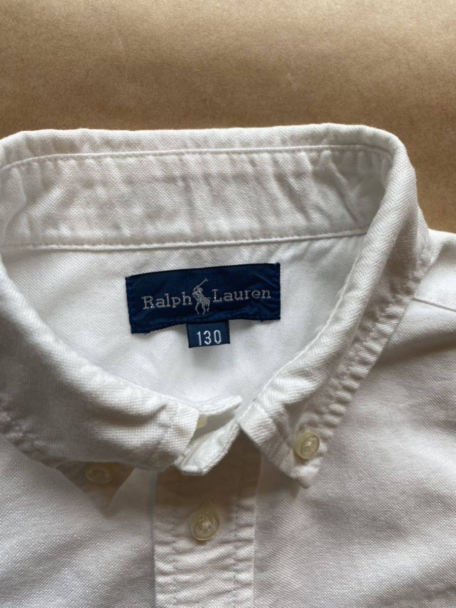 ラルフローレン 長袖シャツ ポロラルフローレン RALPH LAUREN 子ども 子供 キッズ 130cm 白_画像2