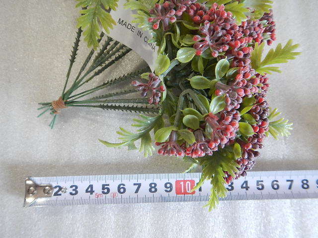 【造花】powdered plastic berry PICK １箱 本数で48本です。 保管品未使用です。の画像5