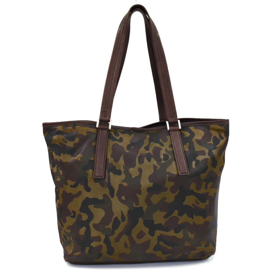  Paul Smith tote bag nylon leather camouflage -ju camouflage pattern green Brown Paul Smith