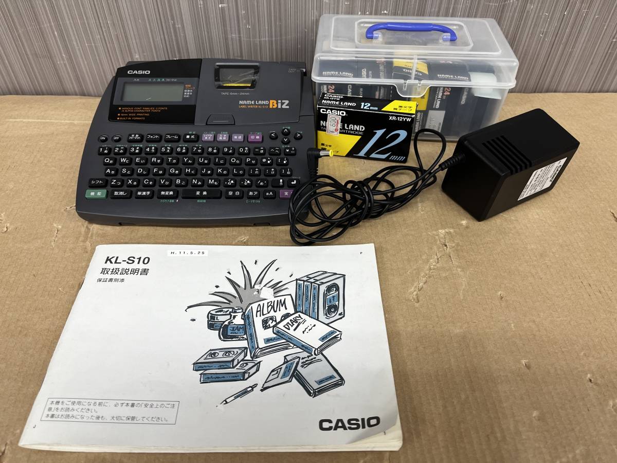 ヤqS4 CASIO NAME LAND Biz ラベルライター KL-S10_画像1