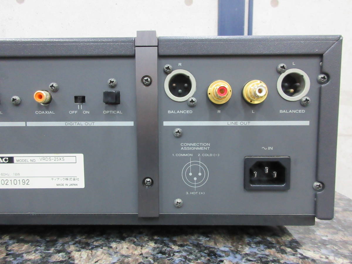 【ジャンク品 元箱付】TEAC CDプレーヤー VRDS-25XS ティアック_画像8