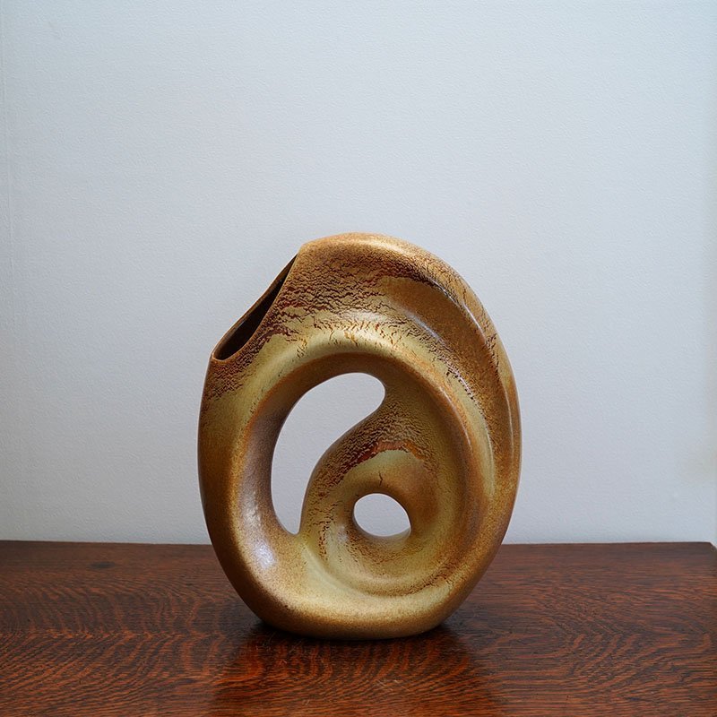 Bertoncello Ceramiche d’Arte /Large Vortex Vase /Italy /1960s ベルトンチェロ アートセラミックス イタリア フラワーベース 花器 花瓶