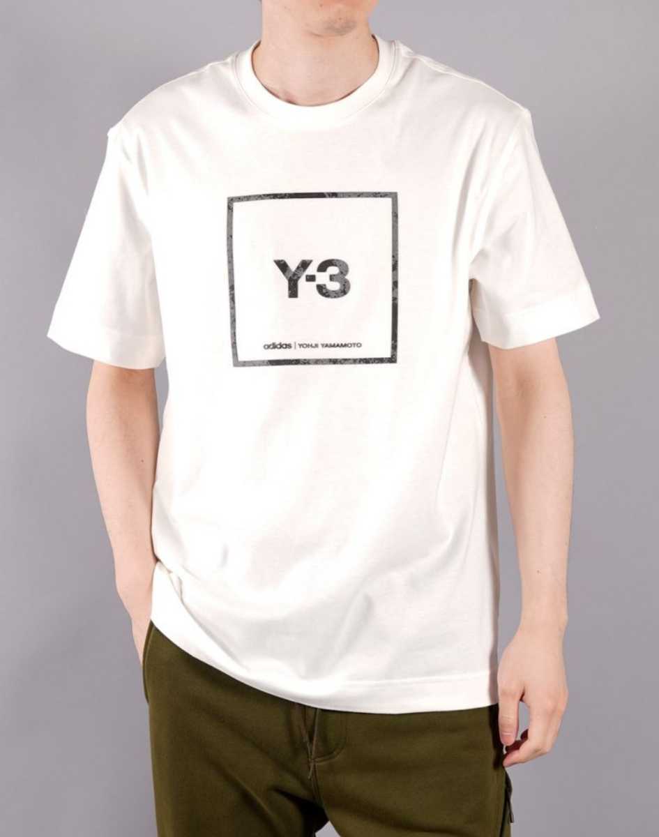 Y-3 ワイスリー ユニセックス スクエア ラベル グラフィック Tシャツ アディダス adidas 山本耀司 ティシャツ_画像1