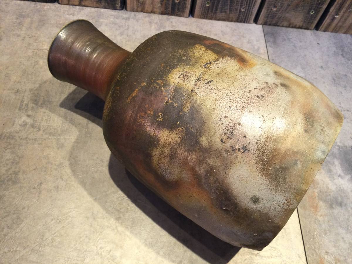 新品・未使用 備前焼 片岡聖観 花瓶 花生け 花入 花器 華道 新品・未使用 備前焼 片岡聖観 花瓶 花生け 花入 花器 華道