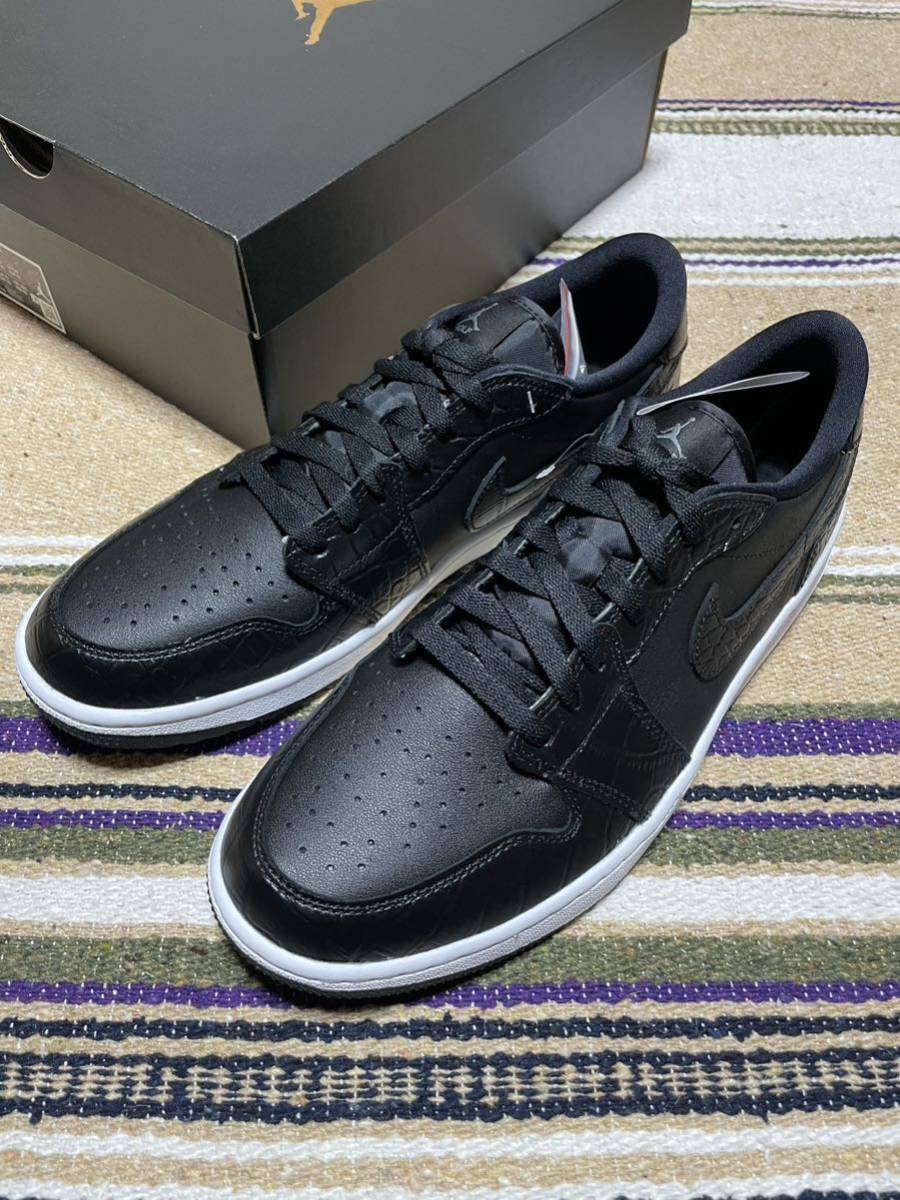 NIKE AIR JORDAN1 LOW GOLF ナイキ エアジョーダン1 ロー ゴルフ ブラッククロコダイルスキン 黒 US11 29cm 国内正規品 新品未使用 レア
