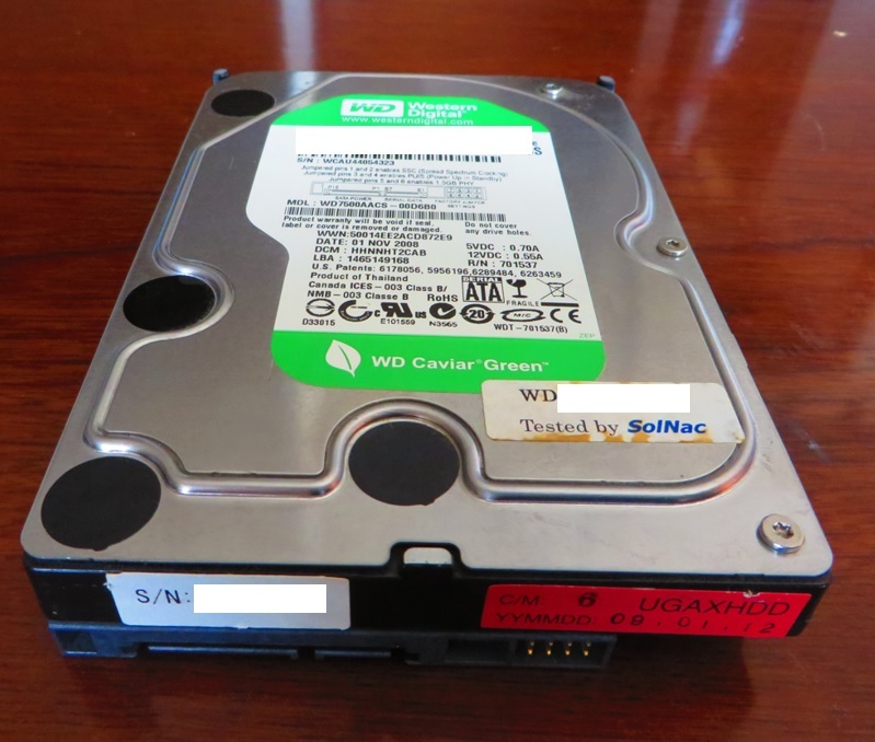 UGA-N10用　 HDD 　3.5インチ　SATA　　送料無料_画像1