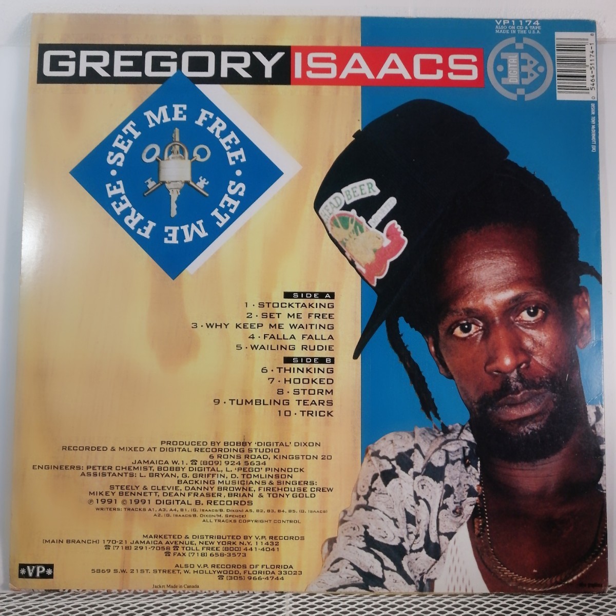 LP レコード レゲエ Gregory Issacs - Set Me Free / 再生確認済_画像3