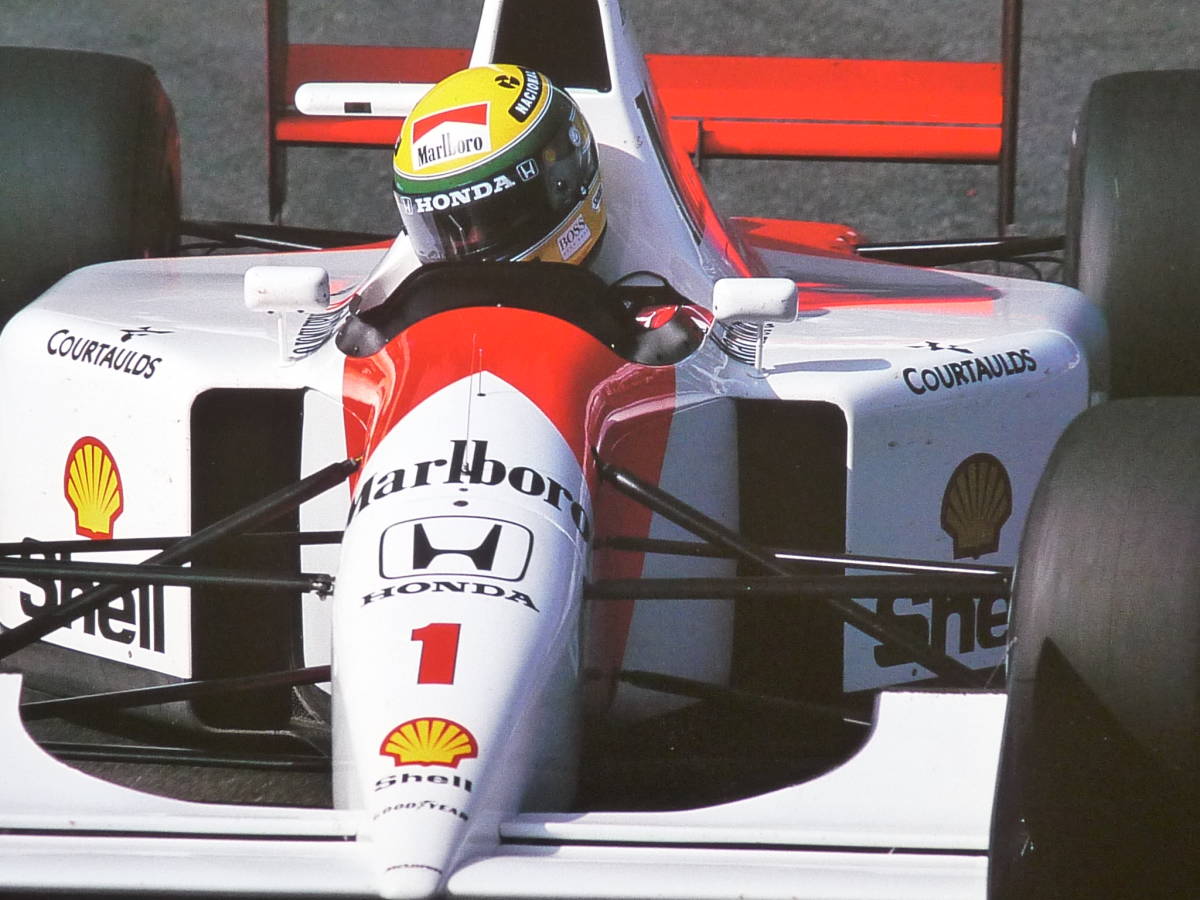 アイルトン・セナ追悼記念ポスター F1 　1992年 マクラーレンホンダＭＰ４/7 アイルトン・セナ　未使用_画像2